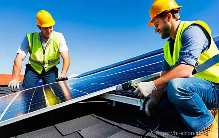 전기공사 기술직 이직 성공 사례 - **Smart Home Electrician at Work**
    A highly detailed, realistic photograph of a focused female e...